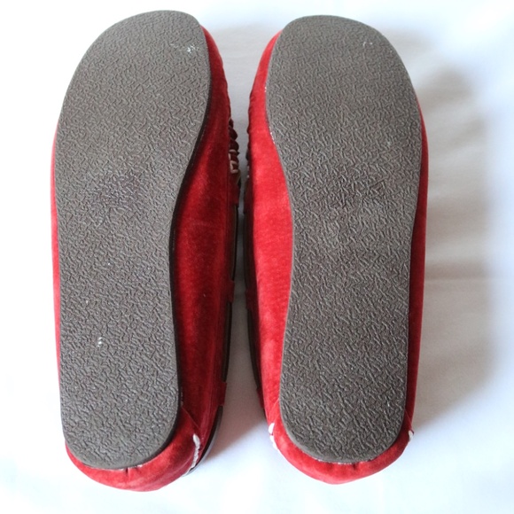 LAMO Red Suede Moccasins Indoor Outdoor Women's Size 9 (fits like an 8.5) Fall - Picture 10 of 12